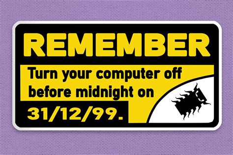 Y2k Sticker Funny Decal Millennium Bug T Funny Etsy Uk