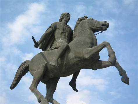 The Statue Of Alexander The Great In The Northern Greek City Of