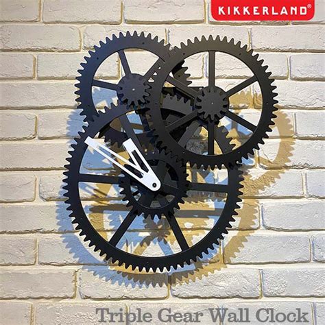 Triple Gear Wall Clock トリプルギアウォールクロック インテリア オブジェ 機械的 Kikkerland キッカーランド