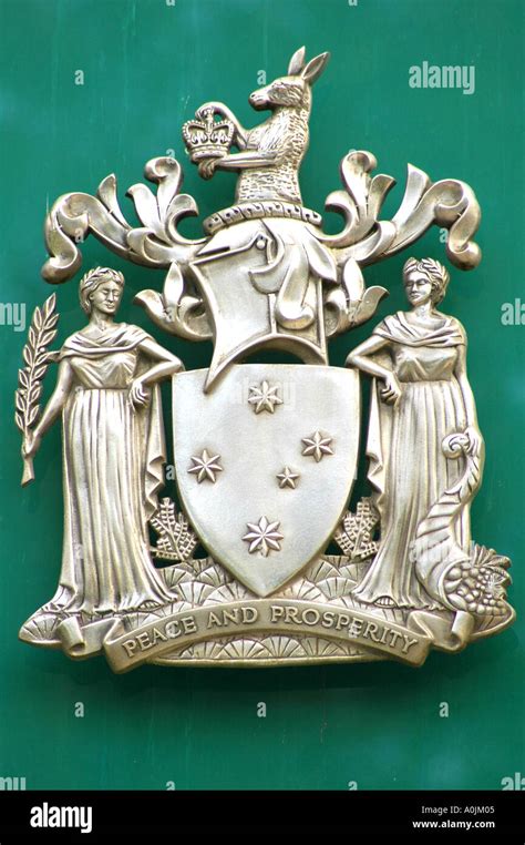 Peace And Prosperity Coat Of Arms Of The State Of Victoria