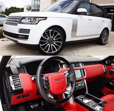 White Range Rover With Red Interior Luxury Cars Range Rover Range