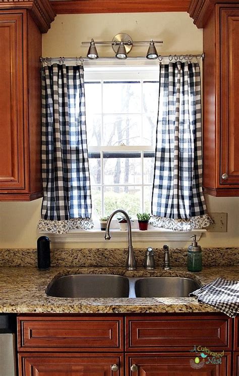 Neat Easy Kitchen Curtains Tartan Wallpaper And Matching Lanai