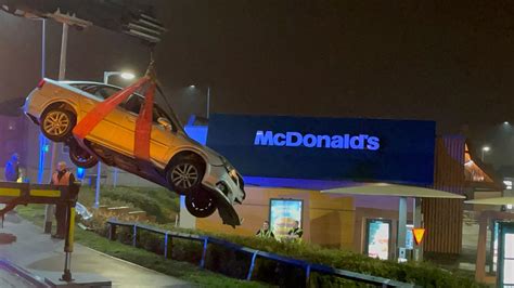 Mcdonald S Drive Thru Mayhem As One Car Lands On Top Of Another Yorkshirelive