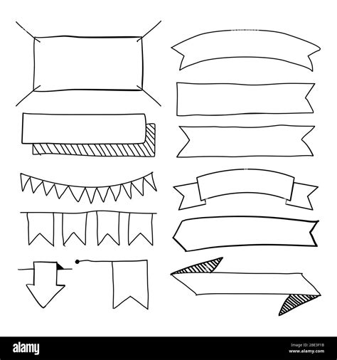 Hand Drawn Doodle Vector Banners Set Stock Vector Image And Art Alamy