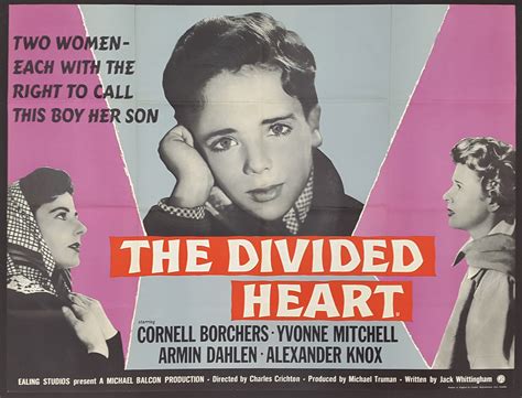A Divided Heart 1954 Original Vintage Ealing Studios Uk Quad Film