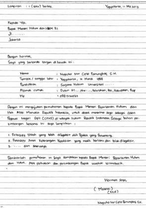 Nov 26, 2020 · sebelum mendapatkan sebuah pekerjaan ada tahapan yang harus dijalani oleh seorang calon karyawan untuk bisa masuk ke suatu perusahaan. 3 Contoh Surat Lamaran Kerja Tulis Tangan dan Cara Membuatnya