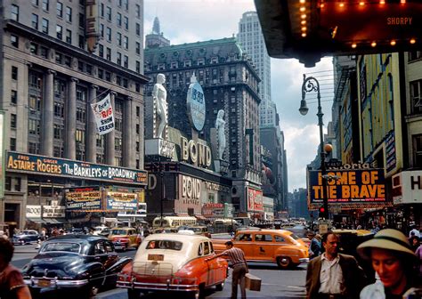 Broadway At Times Square 1949 Times Square New York New York
