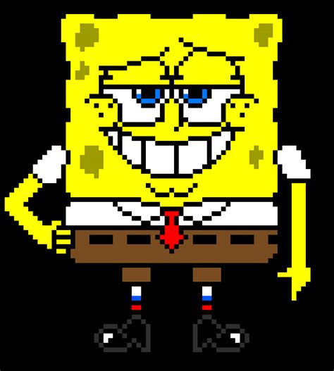 Sponge Bob Pixel Art In 2021 Pixel Art Spongebob Pixe
