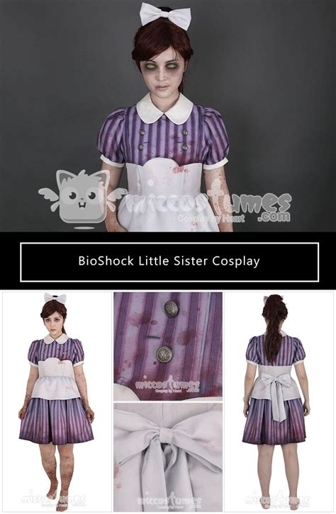 Bioshock Little Sister Cosplay Costume Dress For Halloween In 2021 Little Sister Cosplay