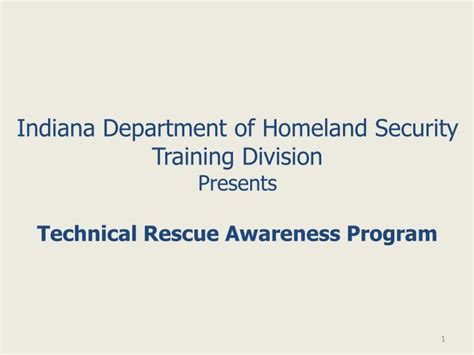 Ppt Indiana Department Of Homeland Security Training Division