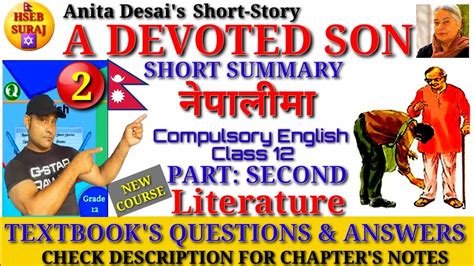 A Devoted Son Summary In Nepali Compulsory English Class 12 Textbook
