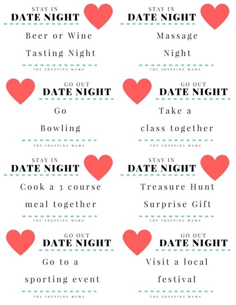 12 Months Of Date Night Ideas Free Printables Momtrends