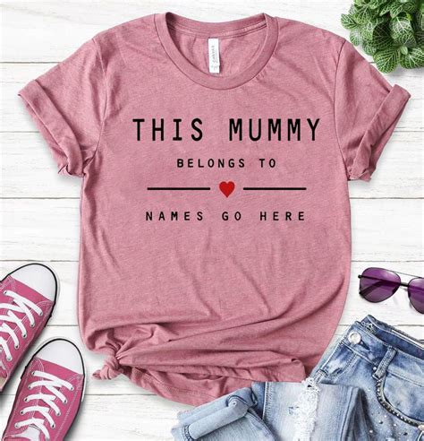 Mom Shirt This Mummy Belongs To Personalised T Shirt Etsy