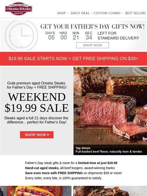Omaha Steaks Free Shipping 1999 Specials Milled