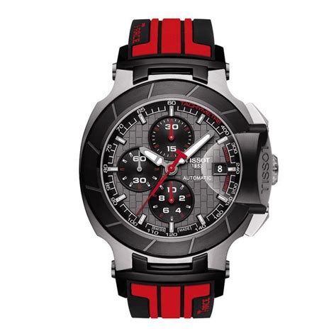 The transparent case back is inspired by the shape of a motorcycle wheel. Tissot watch. Limited edition T-Race. MotoGP 2014 ...