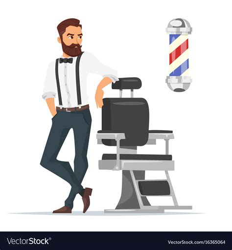 Cartoon Style Of Barber Royalty Free Vector Image