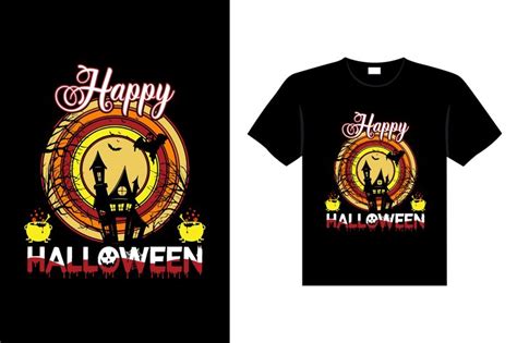 Premium Vector Halloween Horror Vintage Tshirt Design And Scary Lettering Print Template
