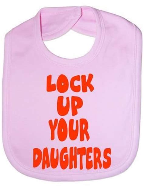 Lock Up Your Daughters Funny Baby Toddler Newborn Bib Baby Etsy