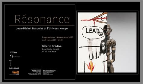 Galerie Gradiva Résonance Jean Michel Basquiat Et Lunivers Kongo Parcours Des Mondes 2022