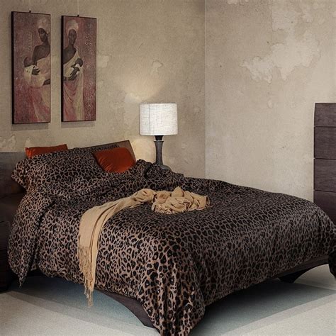 Brown And Black Sexy Leopard Print Shabby Chic 100 Egyptian Cotton