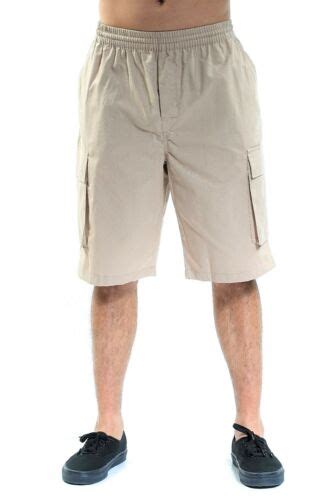 Yago Mens Elastic Waist Drawstring Relaxed Fit Plaid Cargo Shorts I14 S 5xl Ebay