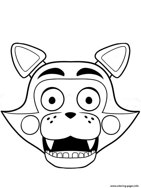 Fnaf Freddy Five Nights At Freddys Foxy Coloring Page Printable