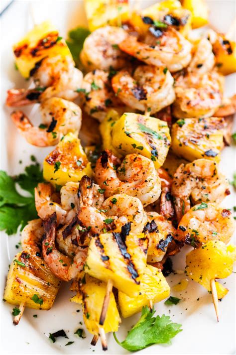 If you'd like the flavor of the marinade to completely coat your meat, your best bet is to reserve some marinade and simply. Spicy Garlic Lime Shrimp Pineapple Skewers - Aberdeen's ...