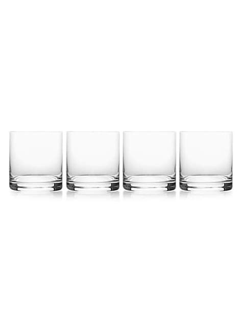 Mikasa Julie 4 Piece Crystal Double Old Fashioned Glass Set Thebay