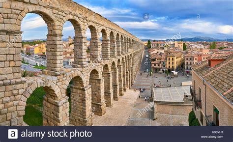 L'acquedotto romano di segovia, costruito probabilmente nel 50 d.c. Romano ponte acquedotto di Segovia, in Spagna, UNESCO Foto ...