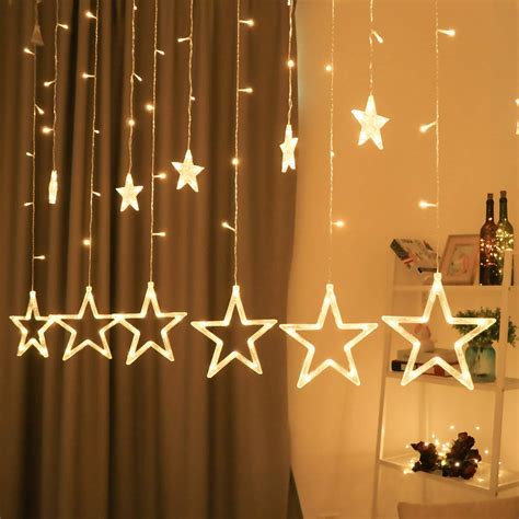 12 Stars 138 Led Star Lights Star String Lights For Bedroom With 8