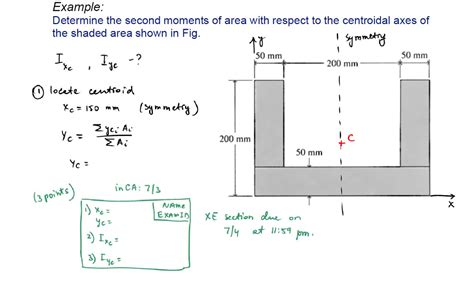 Solved Determine The Second Moments Of Area With Respect To