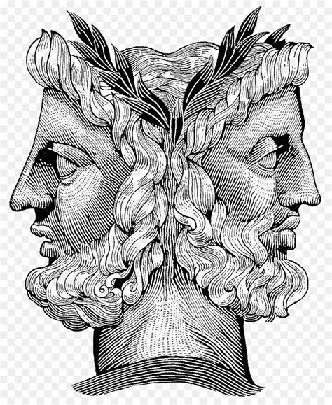 Janus Mitologi Romawi Dewa Gambar Png