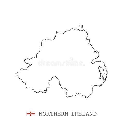 Simple Map Of Northern Ireland And The Northern Part Of The Republic Of