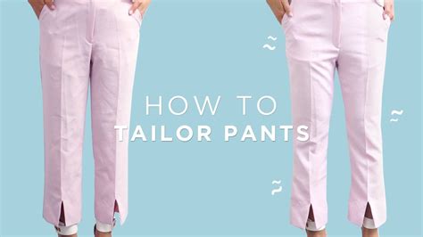 How To Tailor Pants Beginner Sewing Youtube