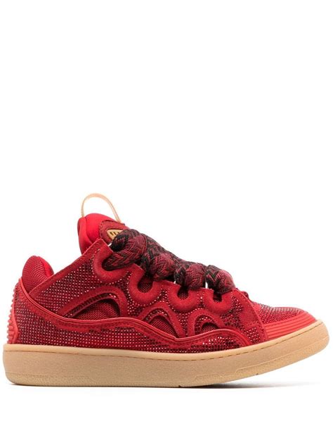 Lanvin Curb Lace Up Sneakers Farfetch