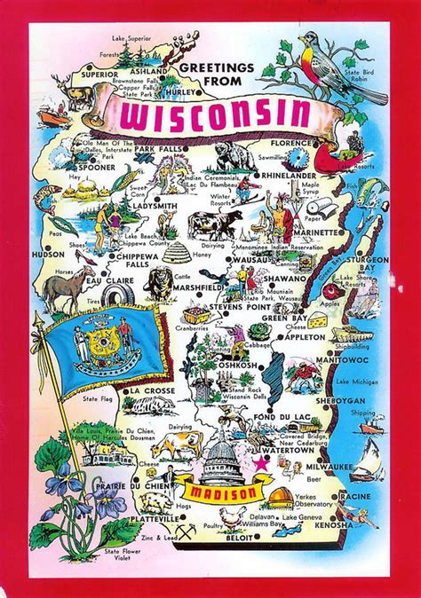 Wisconsin State Map London Top Attractions Map