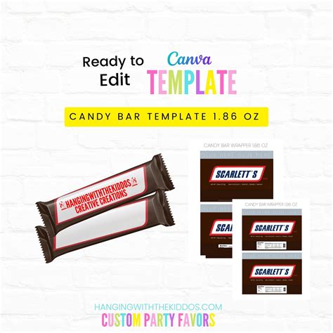 Blank Candy Bar Wrapper Template Hanging With The Kiddos