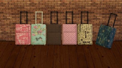 Travel Luggage Deco At Leo Sims Sims 4 Updates Sims 4 Sims 4