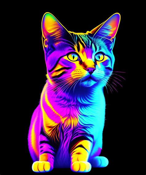 Colorful Rainbow Kitten Digital Art By Flippin Sweet Gear Fine Art