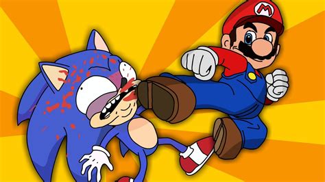 Super Mario Vs Sonic The Hedgehog Animation Youtube