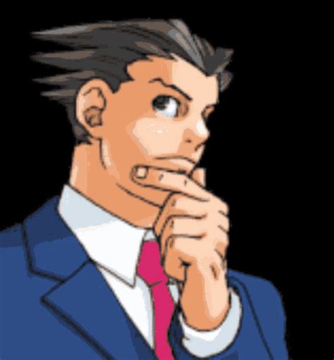 Phoenix Wright Thinking GIF Phoenix Wright Thinking Capcom Discover Share GIFs