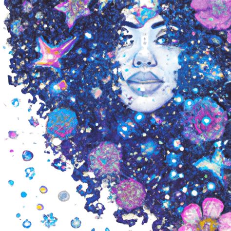 Hyper Detailed Fantasy Sketch Of Beautiful Black Woman Made Of Stars