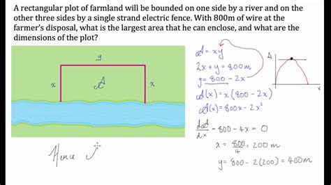 Applications Of Calculus Maximizing Area Youtube