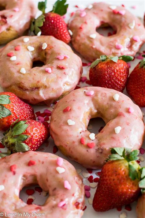 Baked Strawberry Buttermilk Donuts Love In My Oven
