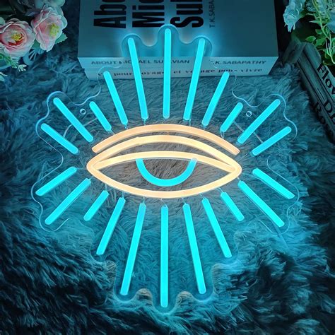 Eye Neon Signage Eye Wall Decor Eye Custom Design Eye Etsy