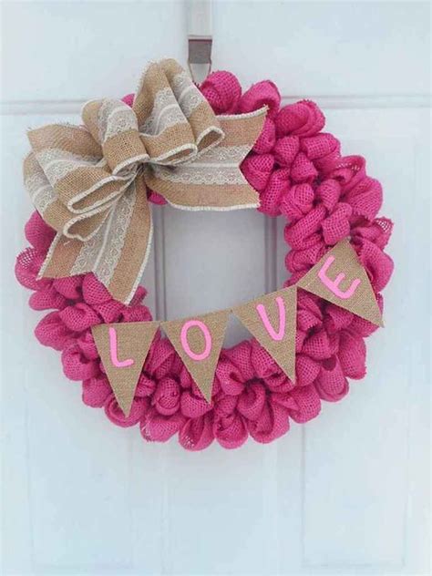 Lovely Valentines Wreath Design Ideas 04 Diy Valentines Day Wreath
