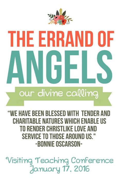 Relief Society Flyer Handout Errand Of Angels Lds Enrichment Or