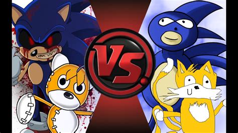 SONIC EXE And TAILS DOLL Vs SANIC And TAELS Cartoon Fight Club Episode ViDoe