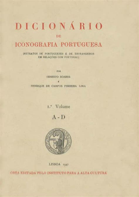 Dicionario Da Iconografia Portuguesa Livraria Manuel Ferreira