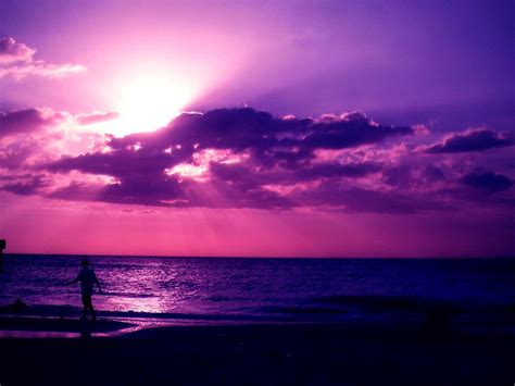 Ocean Purple Sunset Wallpapers Top Free Ocean Purple Sunset